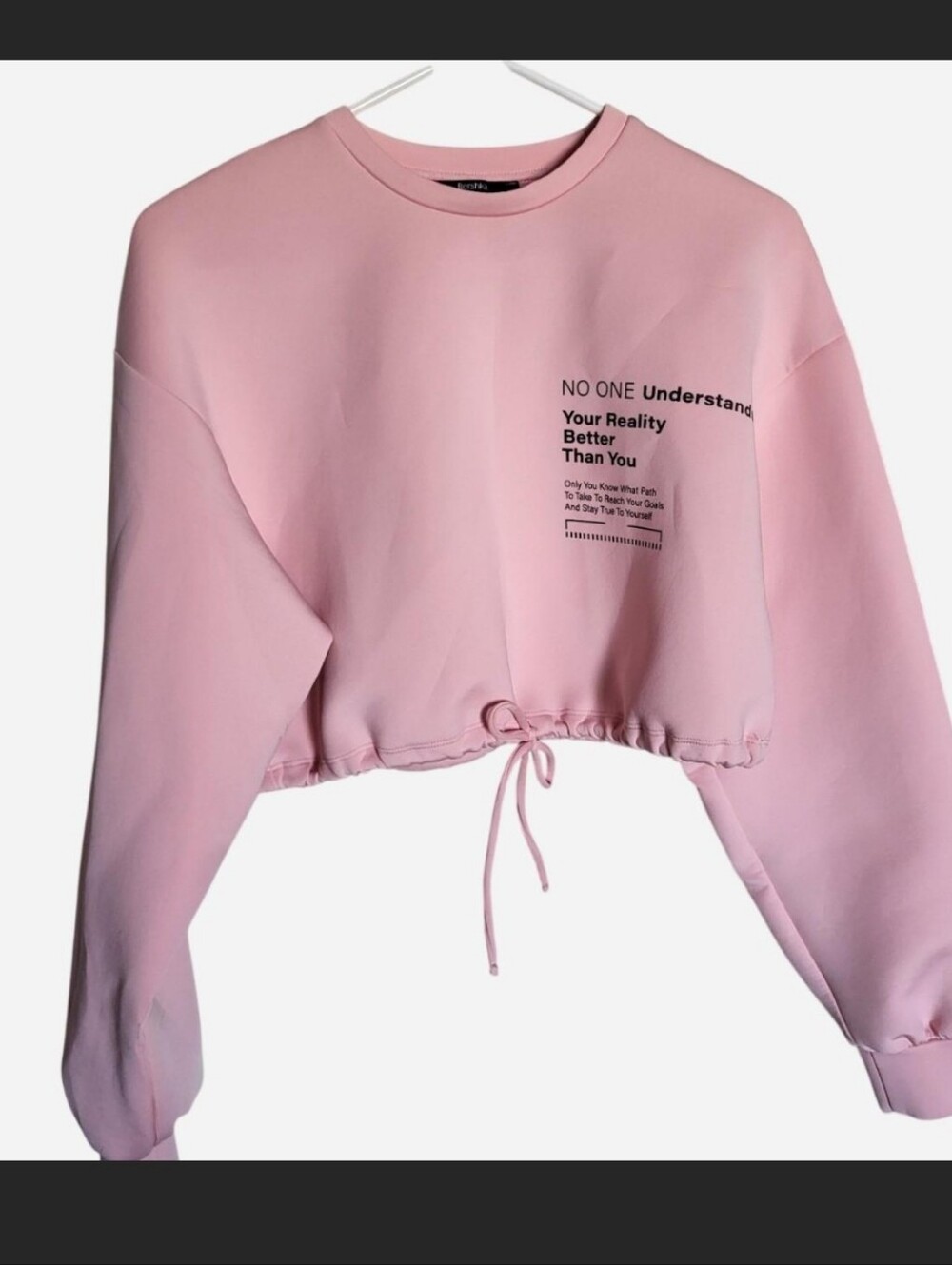 Pink Cropped Sweatshirt
